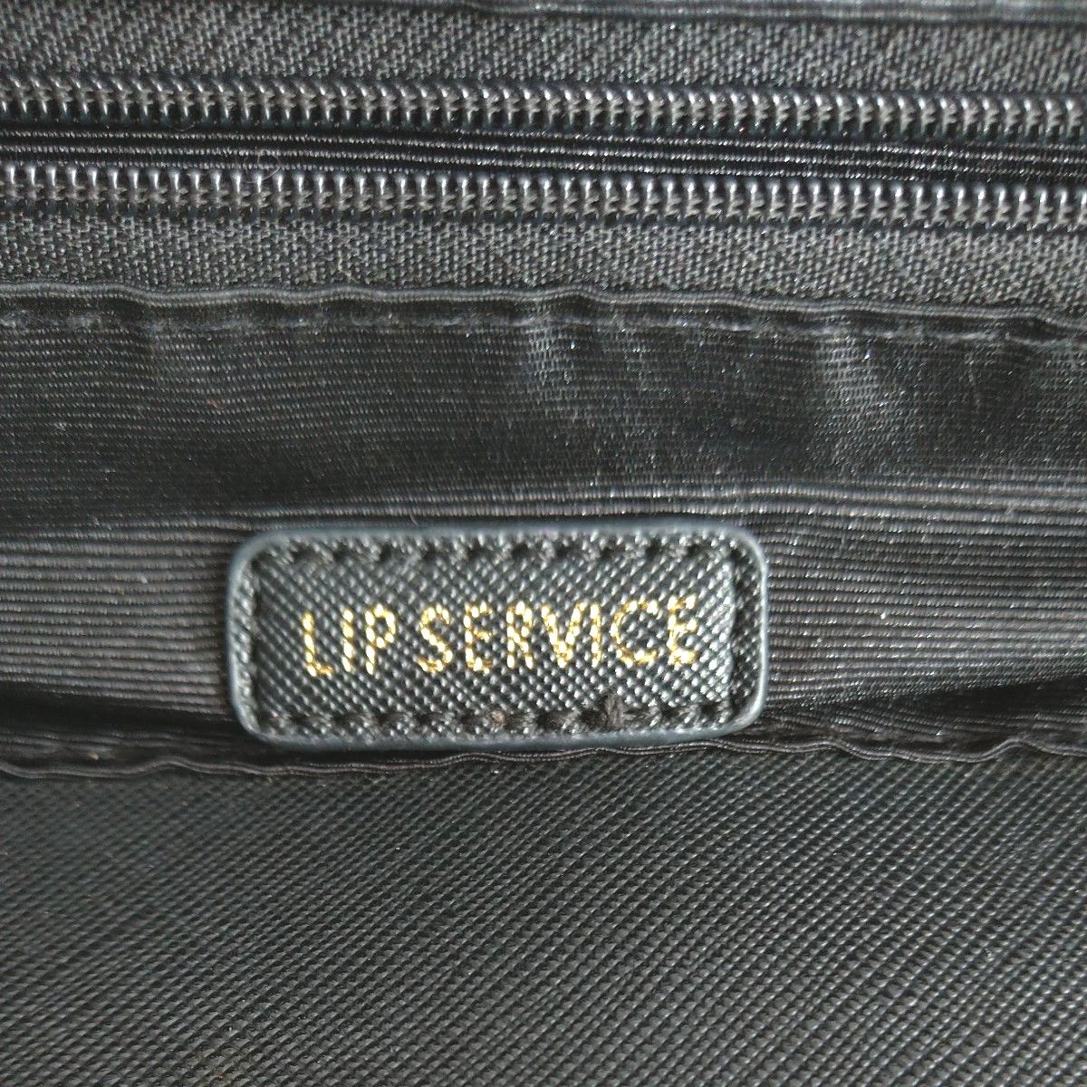 訳あり LIP SERVICE ブラック ファー ハンドバッグ リップサービス フワフワ フェイクファー バッグ 黒 ゴールド金具