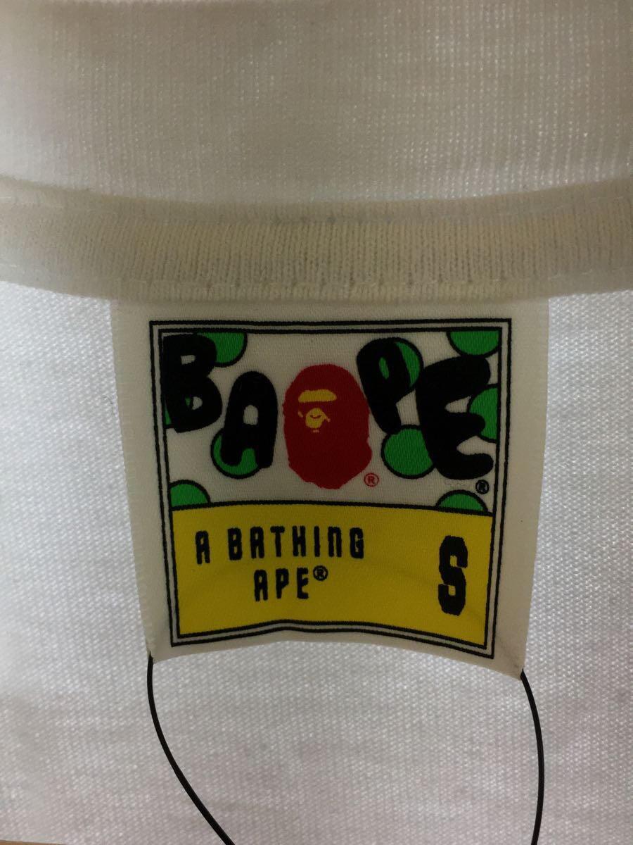 A BATHING APE◆Tシャツ/S/コットン/WHT/001TEG301031X_画像3