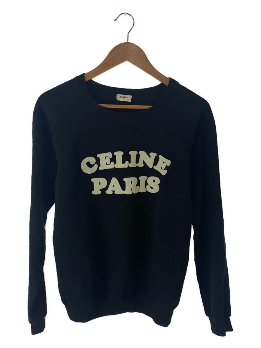 CELINE*20AW/Sweater in Flocked Cashmere/ sweat /XS/ cotton /BLK
