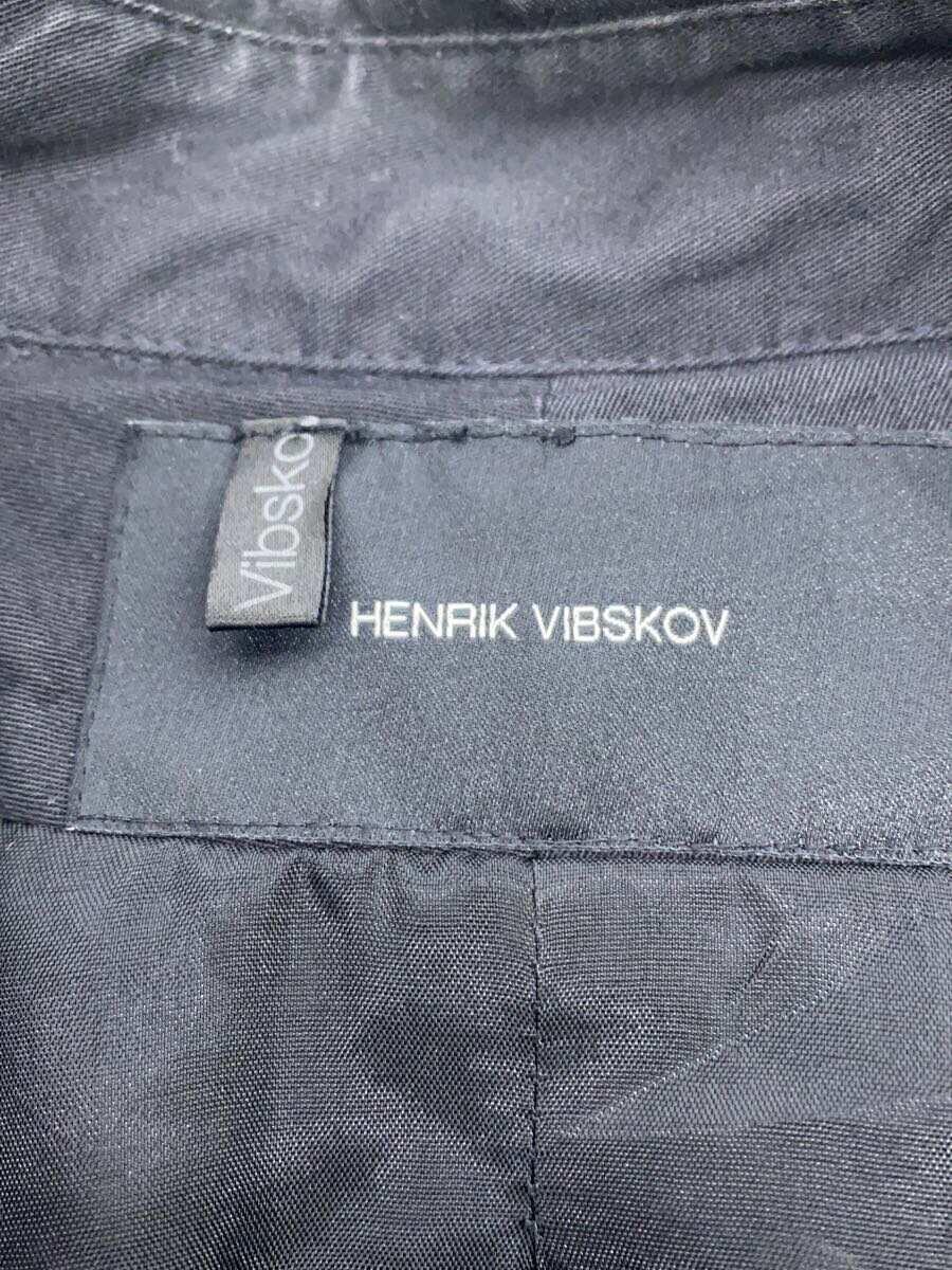 HENRIK VIBSKOV◆コート/XS/コットン/BLK/無地_画像3