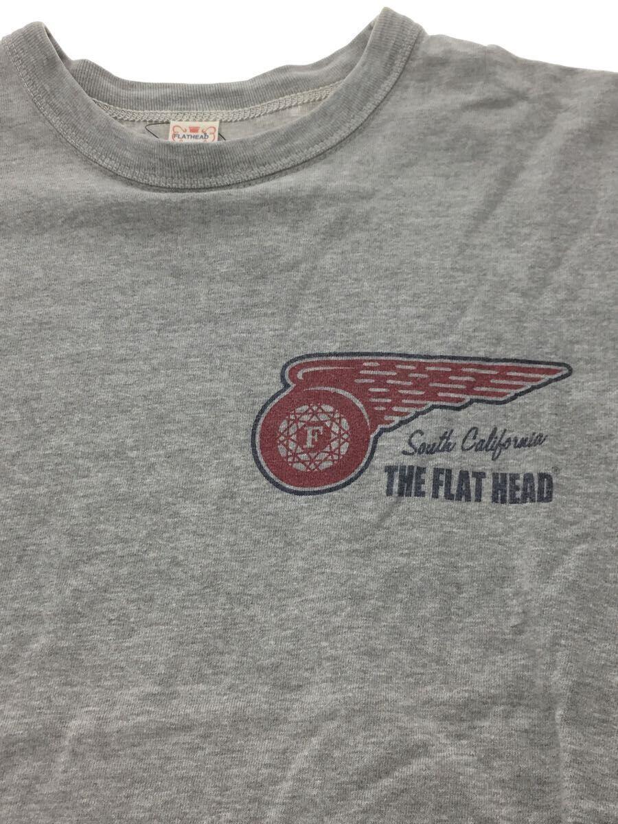 THE FLAT HEAD◆Tシャツ/38/コットン/GRY_画像5