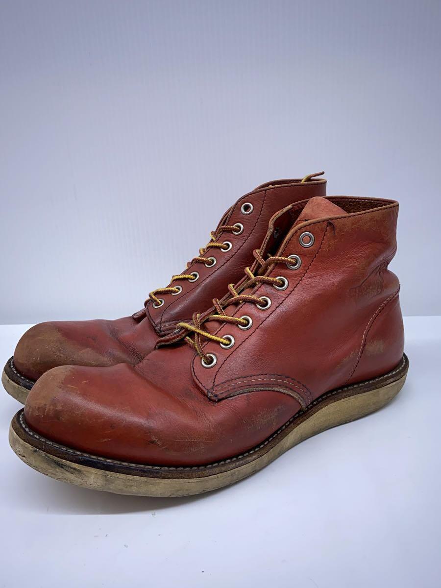 RED WING◆レースアップブーツ・6インチクラシックプレーントゥ/26cm/RED/レザー_画像2