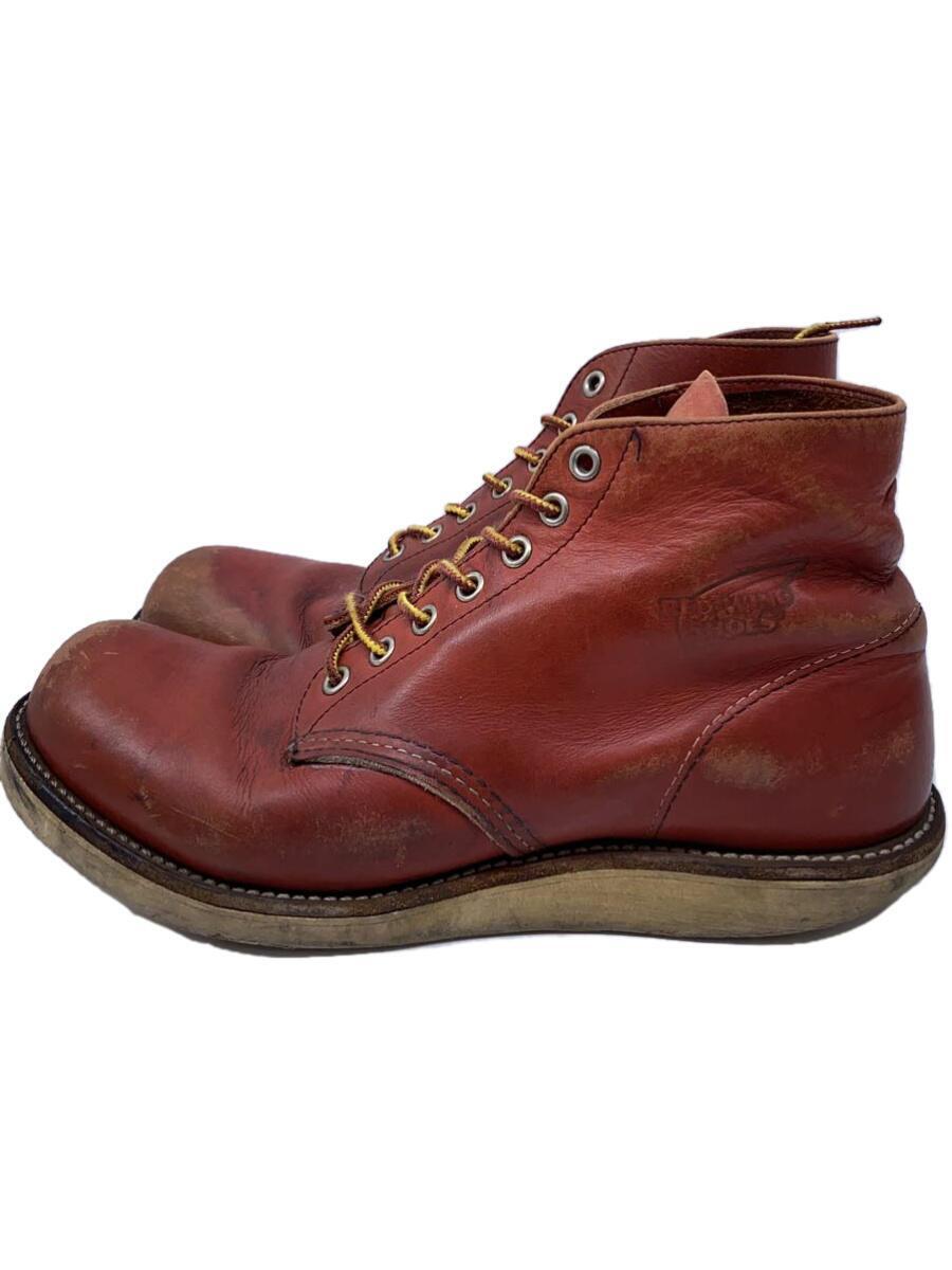 RED WING◆レースアップブーツ・6インチクラシックプレーントゥ/26cm/RED/レザー_画像1