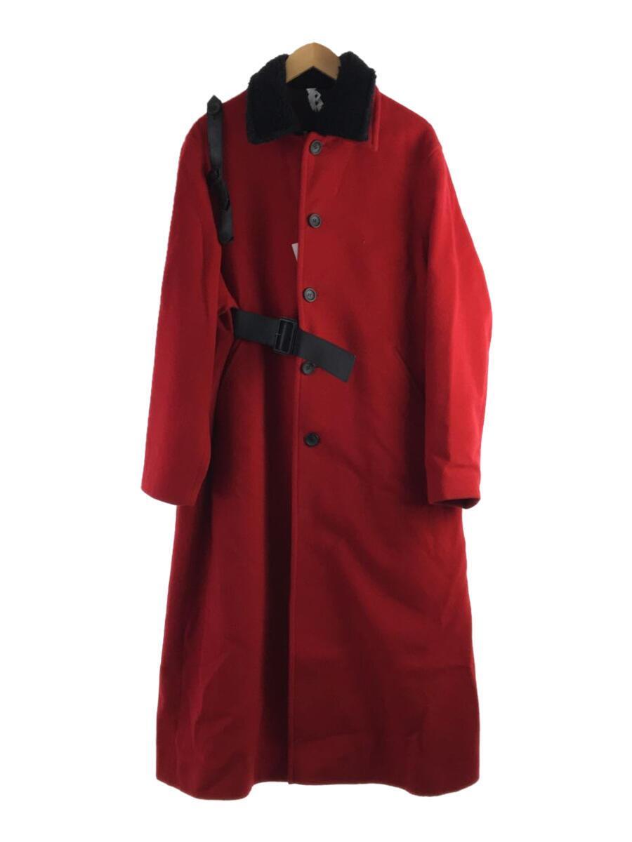 SOSHIOTSUKI◆HANGING COAT/コート/44/ウール/RED/無地/SAW20CT01B