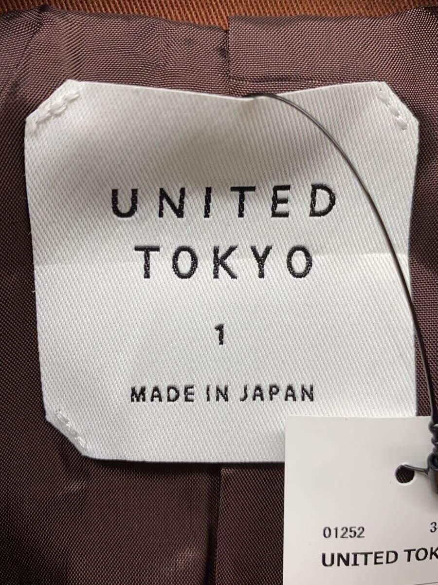 UNITED TOKYO◆ステンカラーコート/1/ポリエステル/BRW_画像4