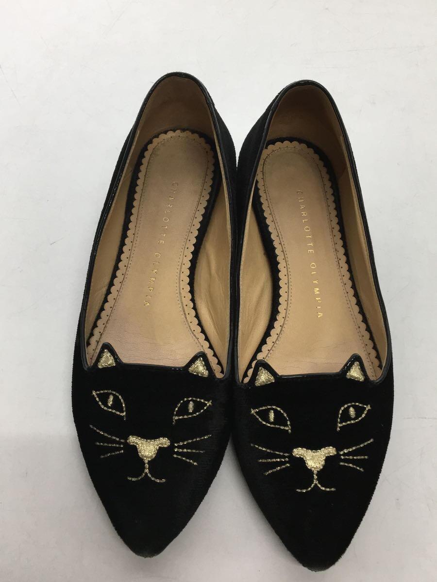 Charlotte Olympia◆パンプス/36/BLK/ベロア_画像7