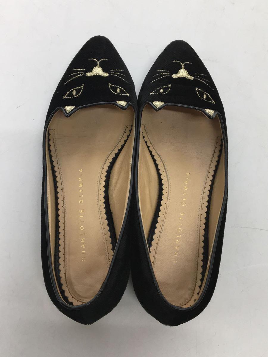 Charlotte Olympia◆パンプス/36/BLK/ベロア_画像3