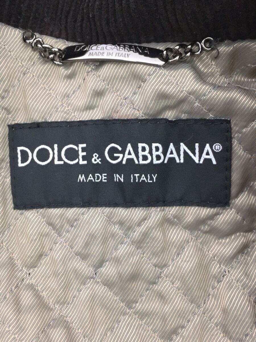 DOLCE&GABBANA◆レザージャケット・ブルゾン/46/羊革/BRW/無地_画像3