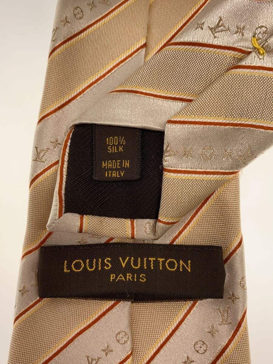 LOUIS VUITTON◆ネクタイ/シルク/CRM/総柄/メンズ_画像3