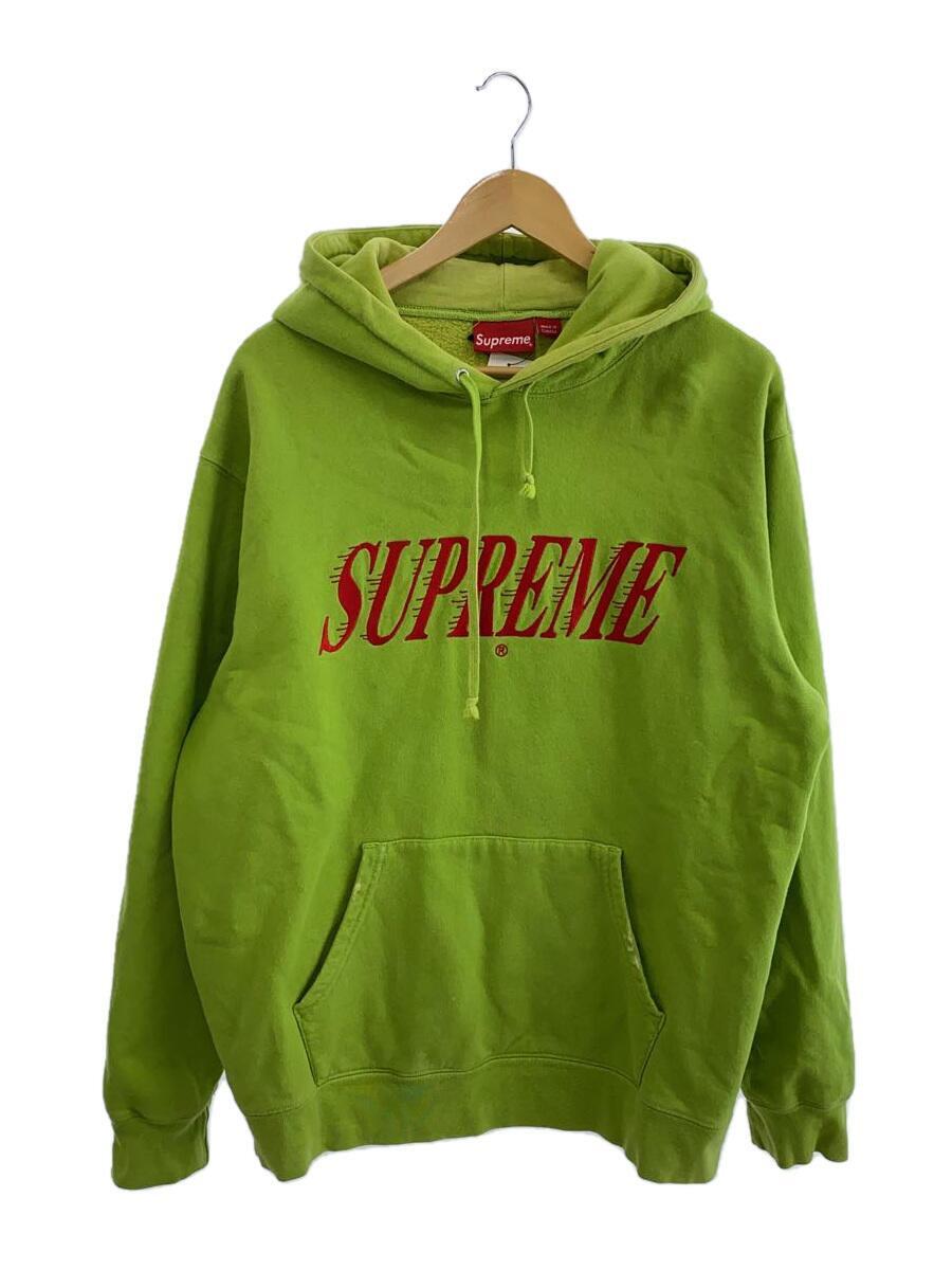 Supreme◆20SS/Crossover Hooded Sweatshirt/パーカー/L/コットン/グリーン/無地