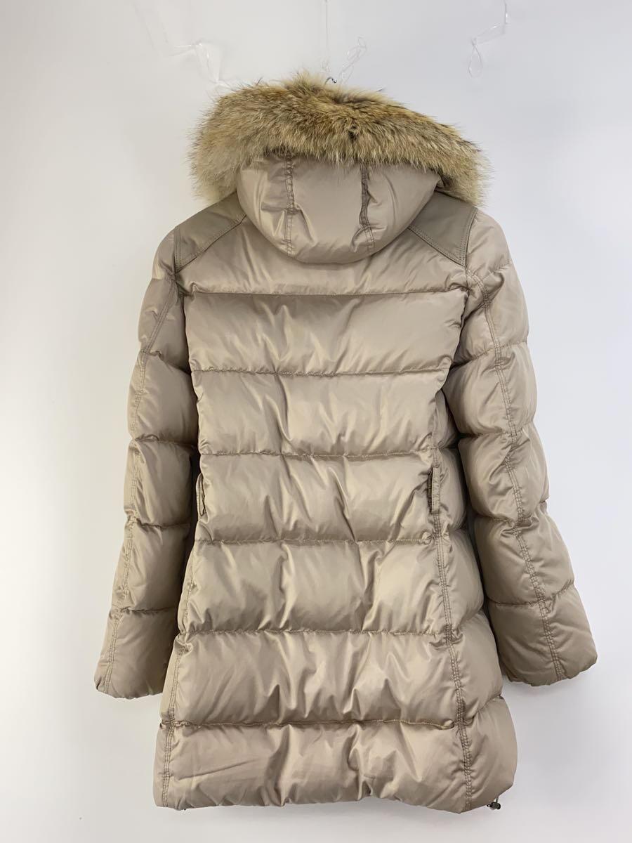 COACH* down jacket /XS/ polyester /BEG/ plain / down coat / fur 