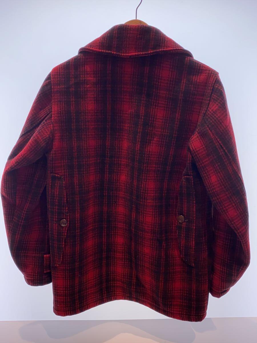 WOOLRICH WOOLEN MILLS◆ジャケット/-/ウール/RED/グレンCK_画像2