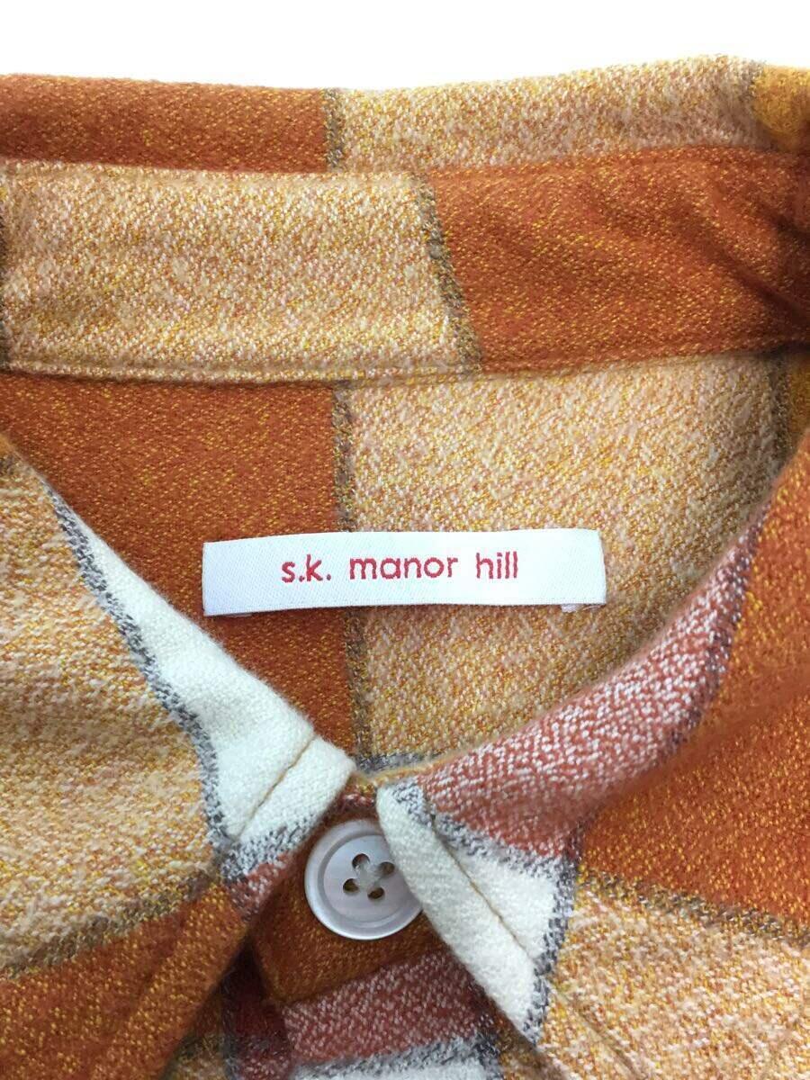 s.k. manor hill◆長袖シャツ/S/コットン/ORN/チェック_画像3