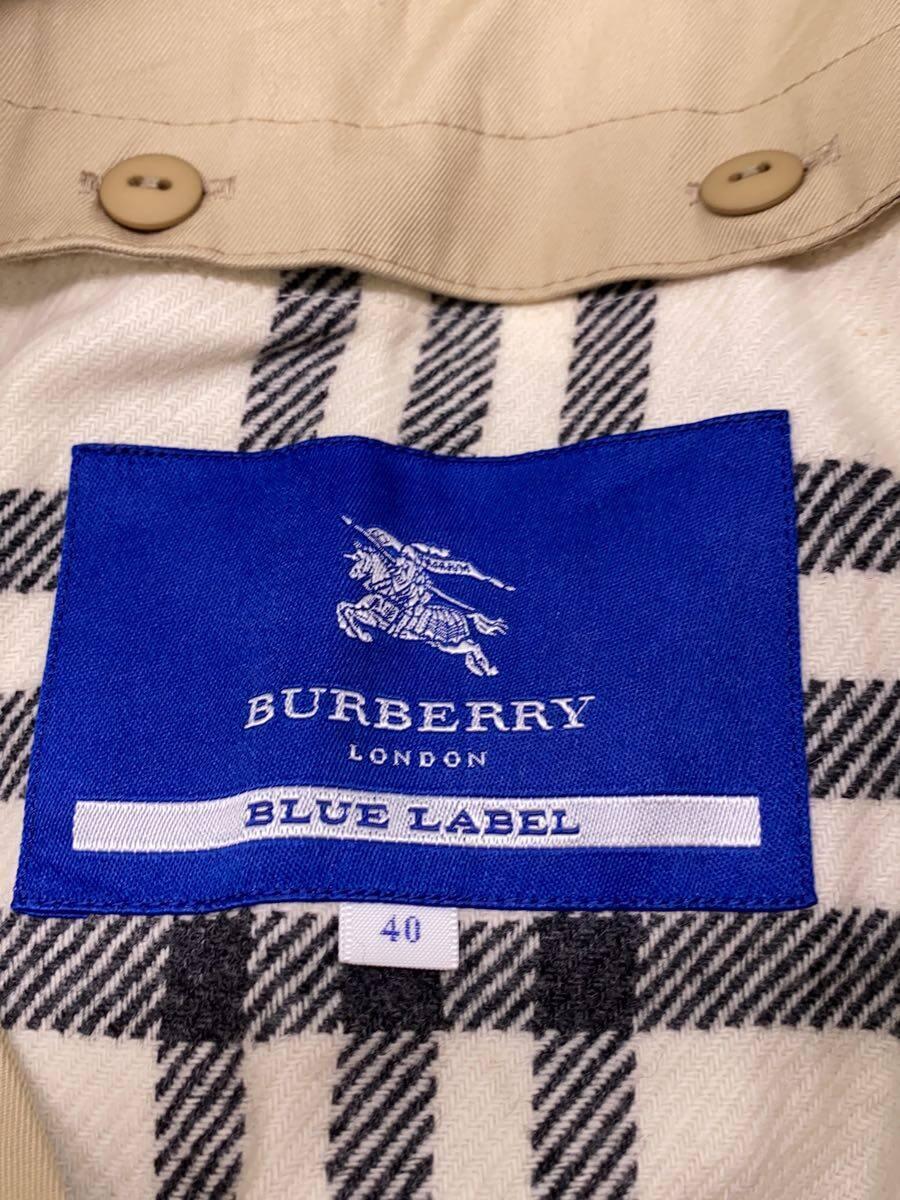 BURBERRY BLUE LABEL* trench coat /40/ cotton /BEG