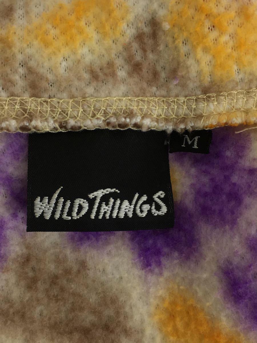 WILDTHINGS◆フリースジャケット/M/ポリエステル/CRM/総柄/13FWWT017_画像4