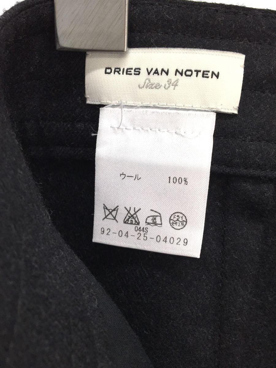 DRIES VAN NOTEN◆ボトム/-/ウール/BLK/無地/92-04-25-04029_画像4