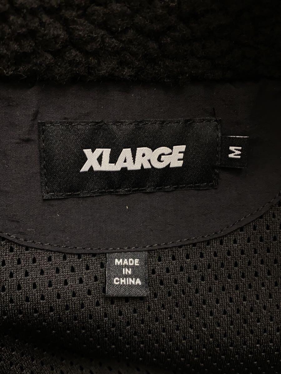 X-LARGE◆フリースジャケット/M/ポリエステル/BLK/PANELED BOA FLEECE JACKET_画像3