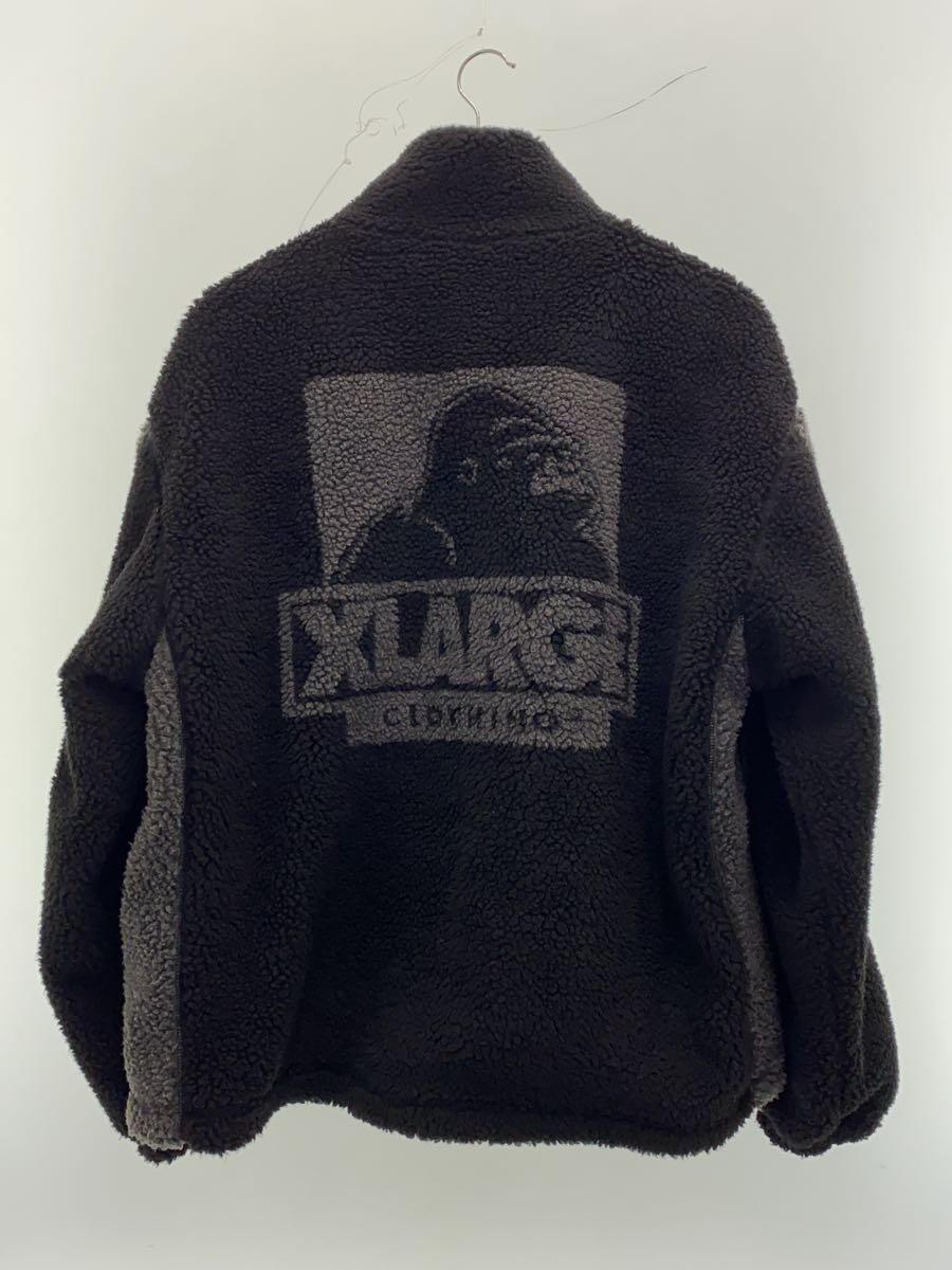 X-LARGE◆フリースジャケット/M/ポリエステル/BLK/PANELED BOA FLEECE JACKET_画像2