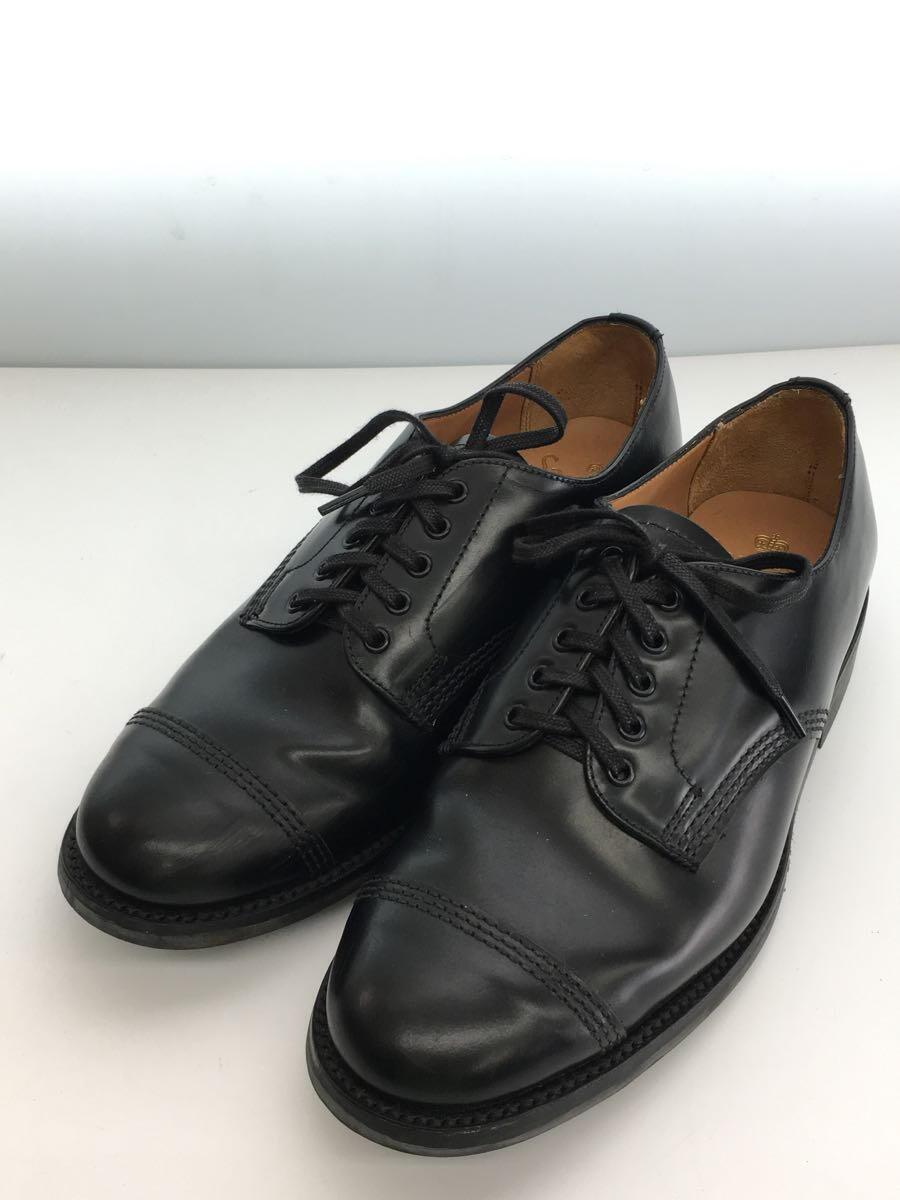 SANDERS* dress shoes /UK4/BLK/ leather strut chip / Dyna ito sole 