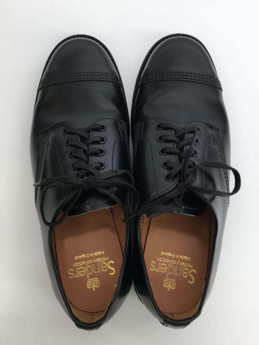 SANDERS* dress shoes /UK4/BLK/ leather strut chip / Dyna ito sole 