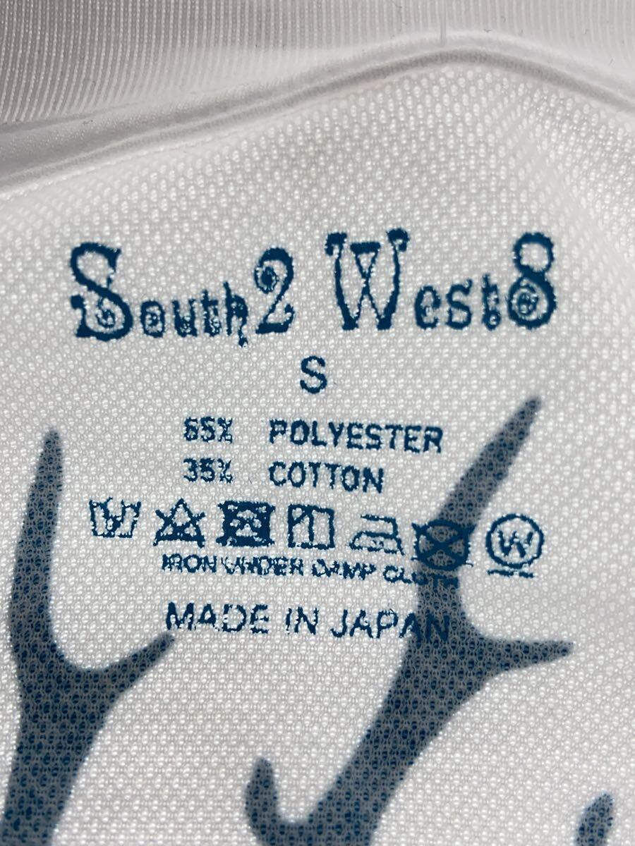 South2 West8(S2W8)◆長袖Tシャツ/S/ポリエステル/WHT/無地/NS840_画像3