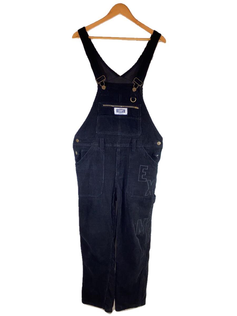 EXAMPLE◆EXAMPLE PATCH CORDUROY OVERALL/オーバーオール/L/コーデュロイ/BLK