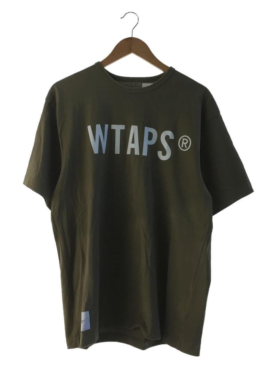 WTAPS◆BANNER SS COTTON TEE/Tシャツ/3/コットン/カーキ