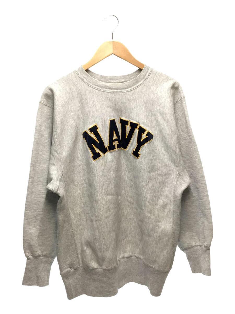 Champion◆90s/REVERSE WEAVE/USA製/刺繍タグ/NAVY/XL/コットン/GRY_画像1