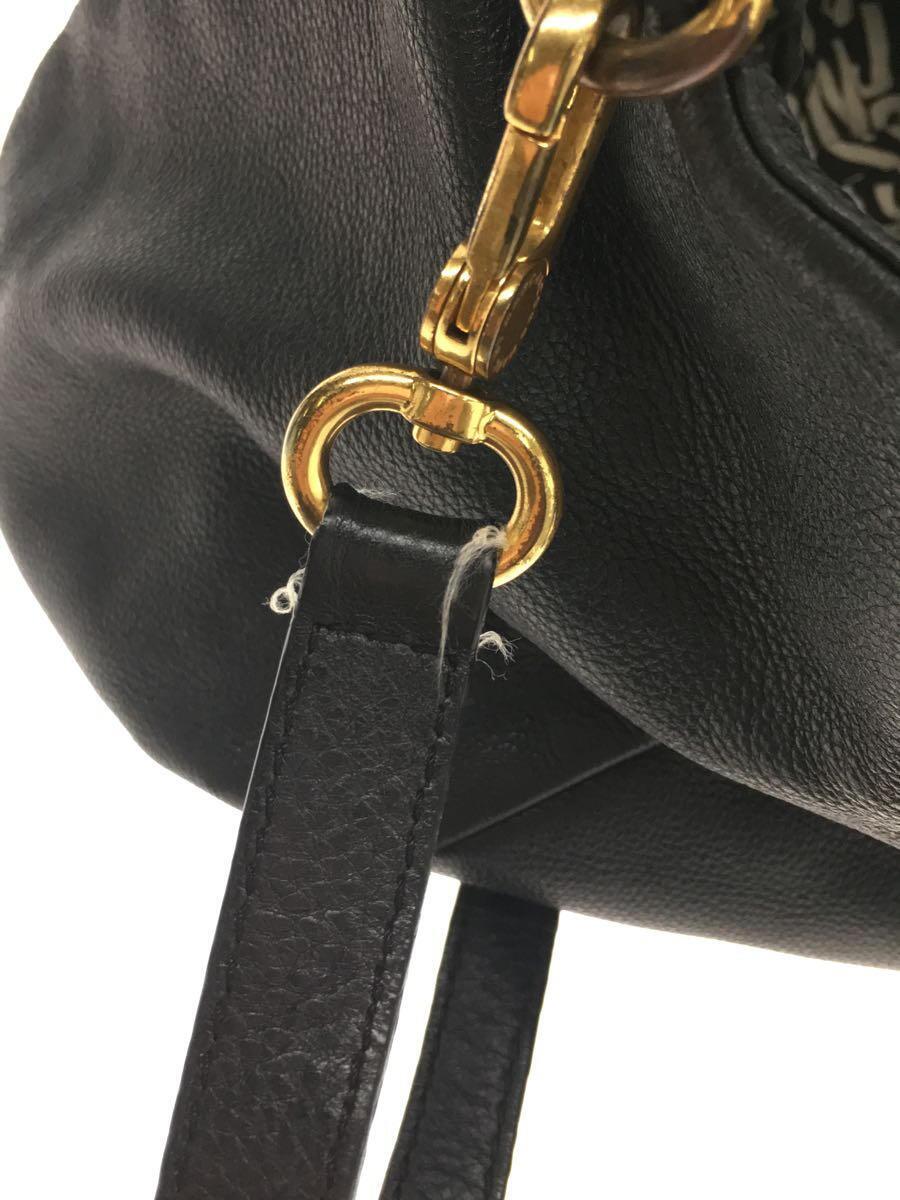 MARC BY MARC JACOBS◆トートバッグ/レザー/BLK_画像7