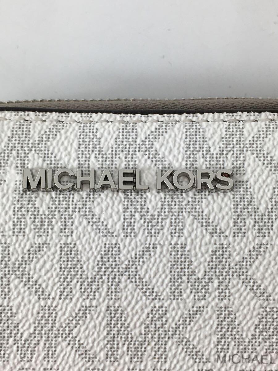 MICHAEL KORS◆2つ折り財布/PVC/WHT/総柄/レディース/35F2STVD8L_画像3