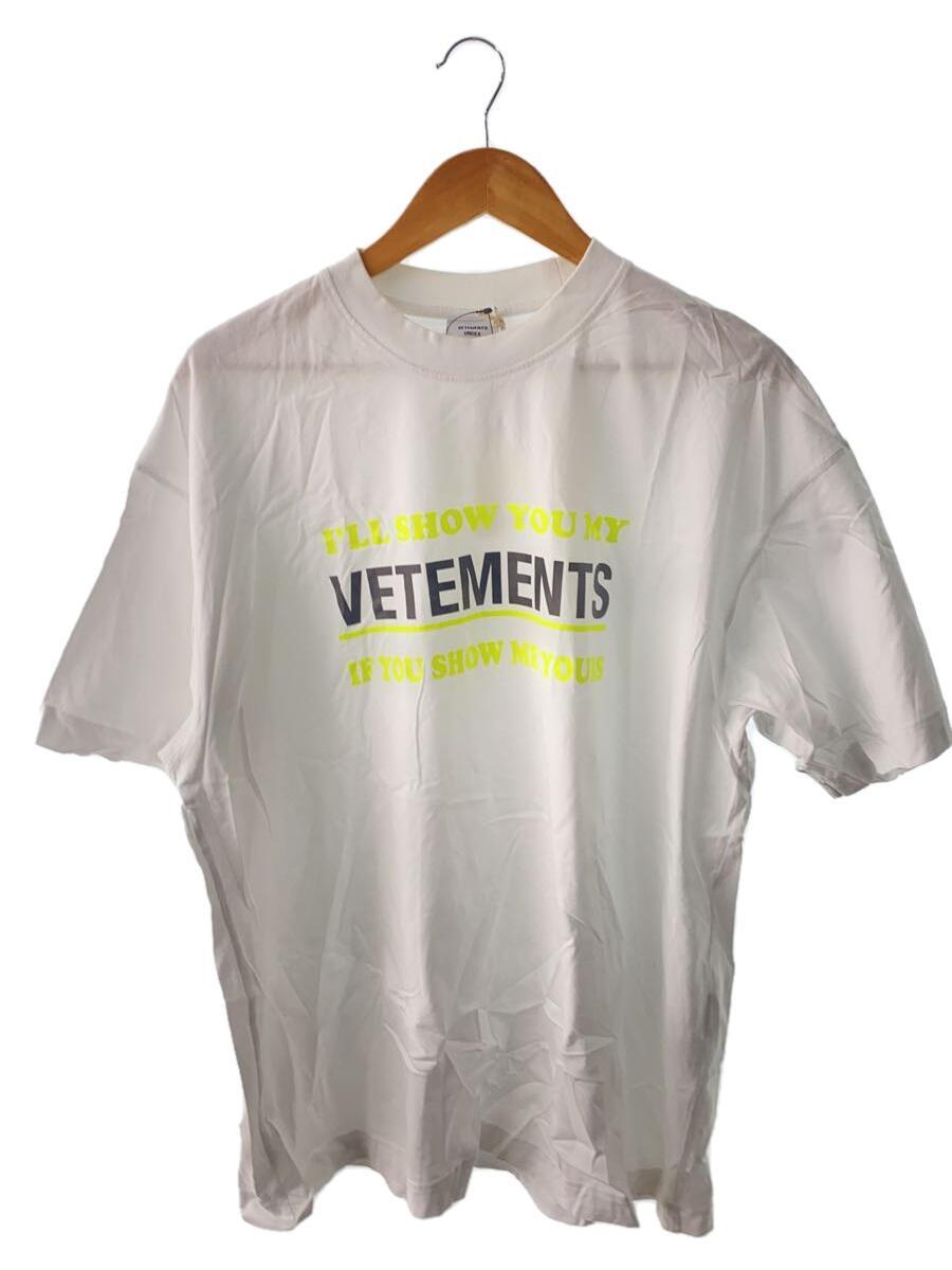 VETEMENTS◆Show me your vetements/Tシャツ/XS/コットン/WHT/UA53TR230W