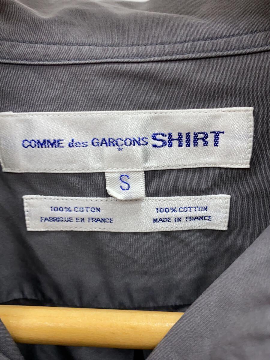 COMME des GARCONS SHIRT◆半袖シャツ/S/コットン/グレー/無地/D-TK9210_画像3