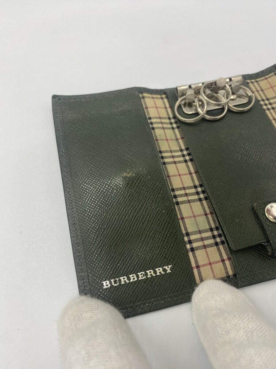 BURBERRY◆キーケース/-/KHK/無地/メンズ_画像7