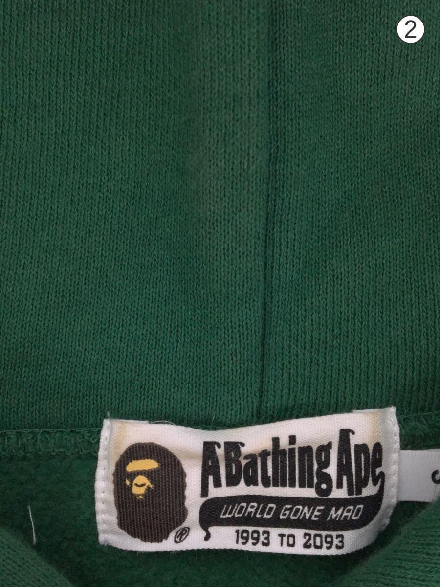 A BATHING APE◆パーカー/S/コットン/グリーン/001PPI801001M_画像6