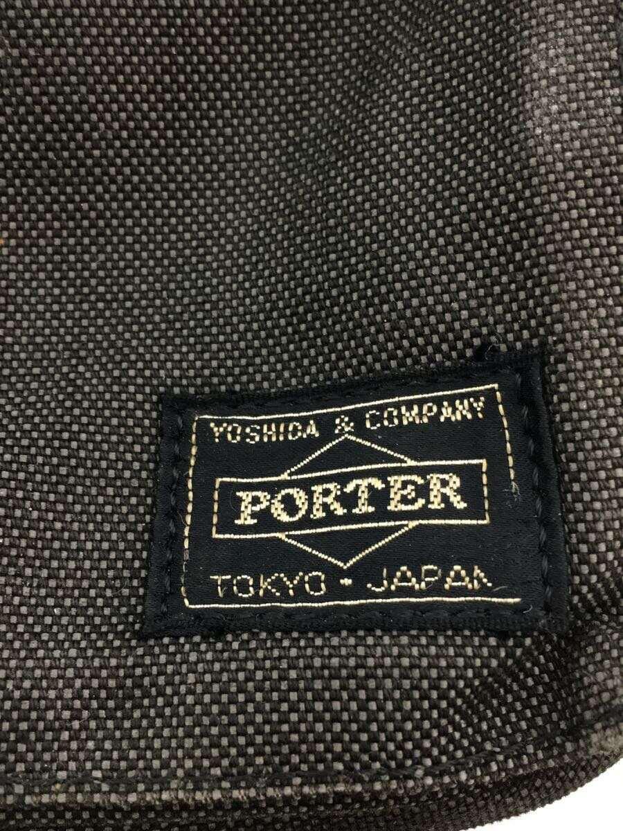 PORTER◆PORTER/ポーター/ショルダーバッグ/グレー/無地_画像5