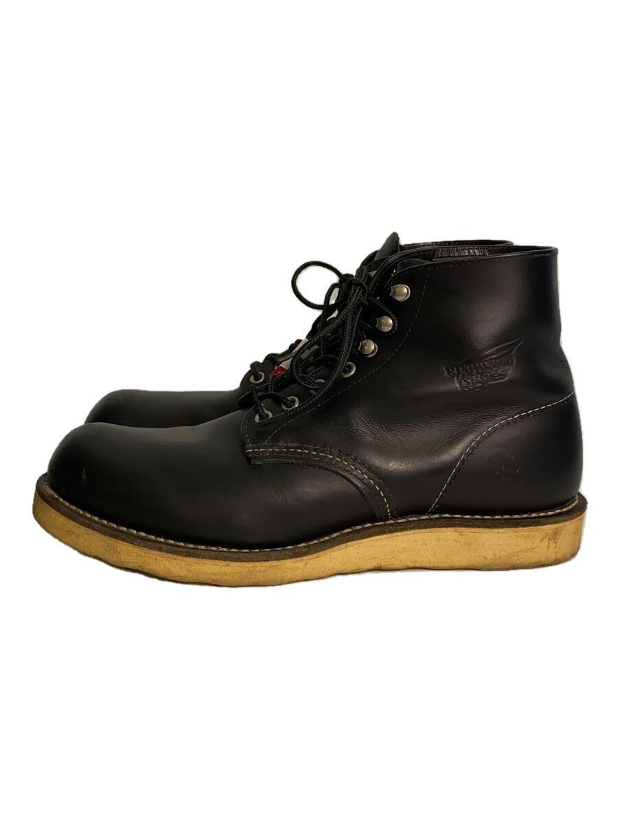 RED WING◆ブーツ/US8/BLK/レザー/8165/6inch CLASSIC PLAIN TOE●_画像1