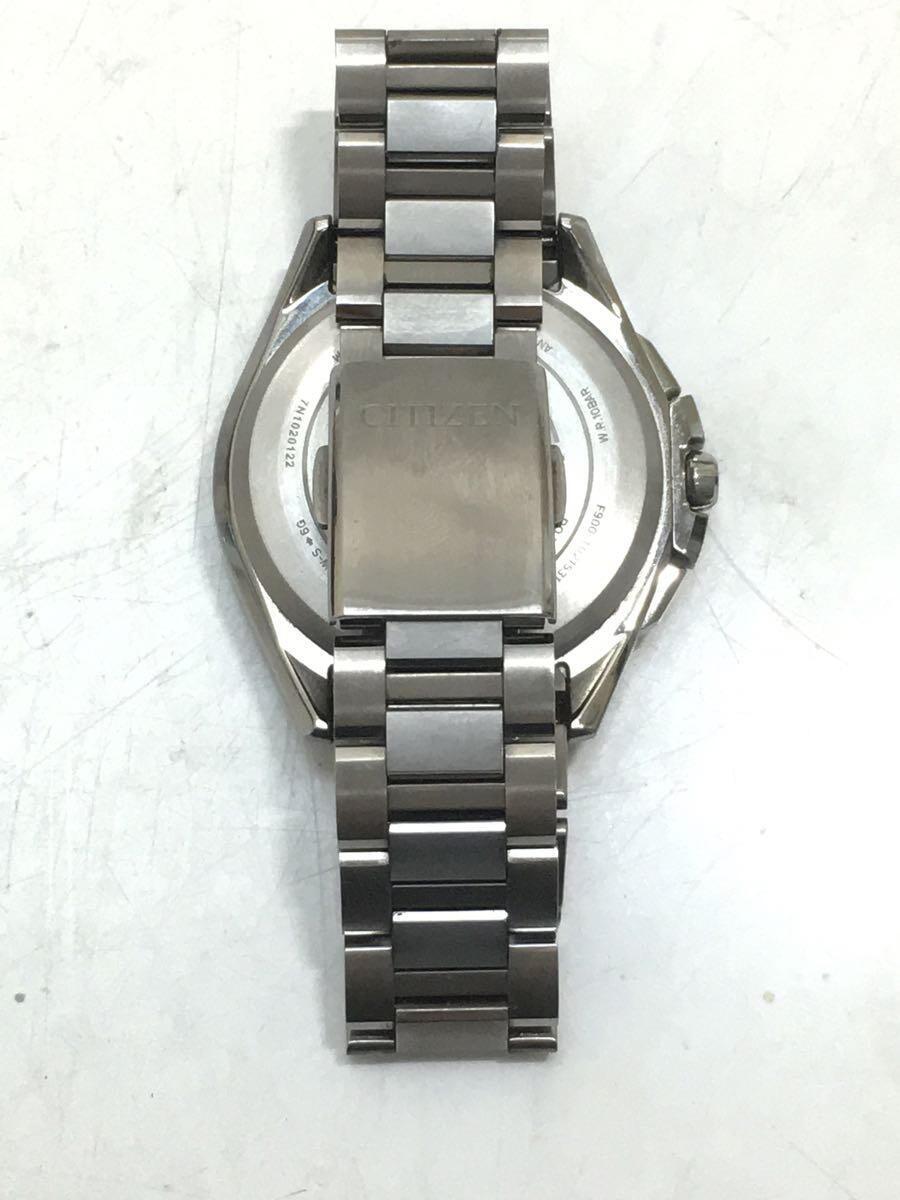 CITIZEN◆ソーラー腕時計/-/BLK/SLV/F900-T021531/ATTESA/Eco-Drive/アテッサ/_画像5