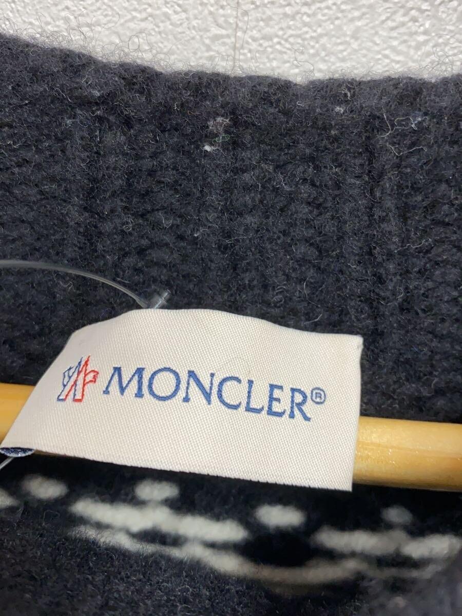 MONCLER◆ノルディックセーター(厚手)/M/ウール/BLK/総柄_画像3