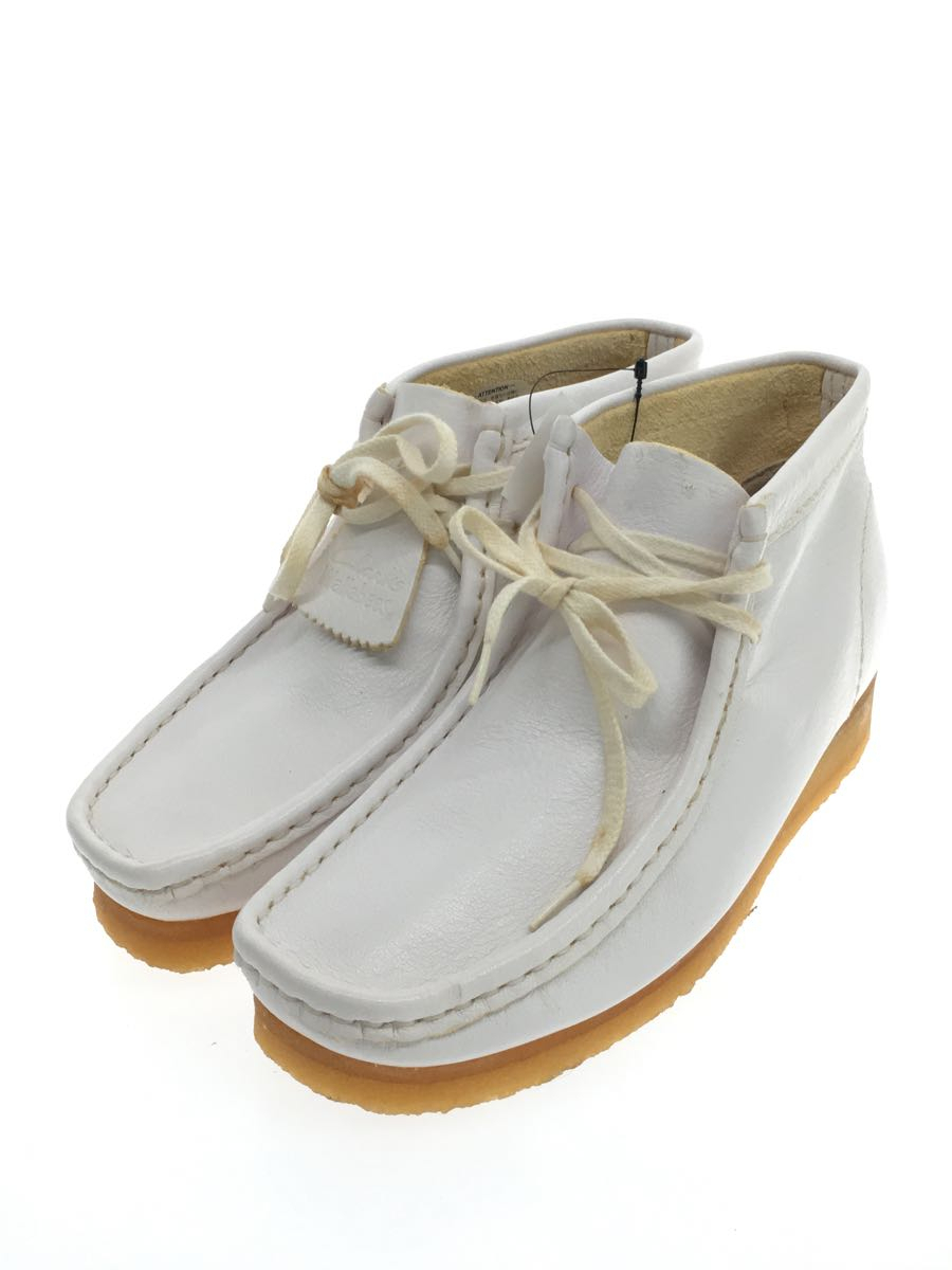 Clarks◆グレープソール/ワラビー/シューズ/UK6/WHT/レザー/1004500629_画像2