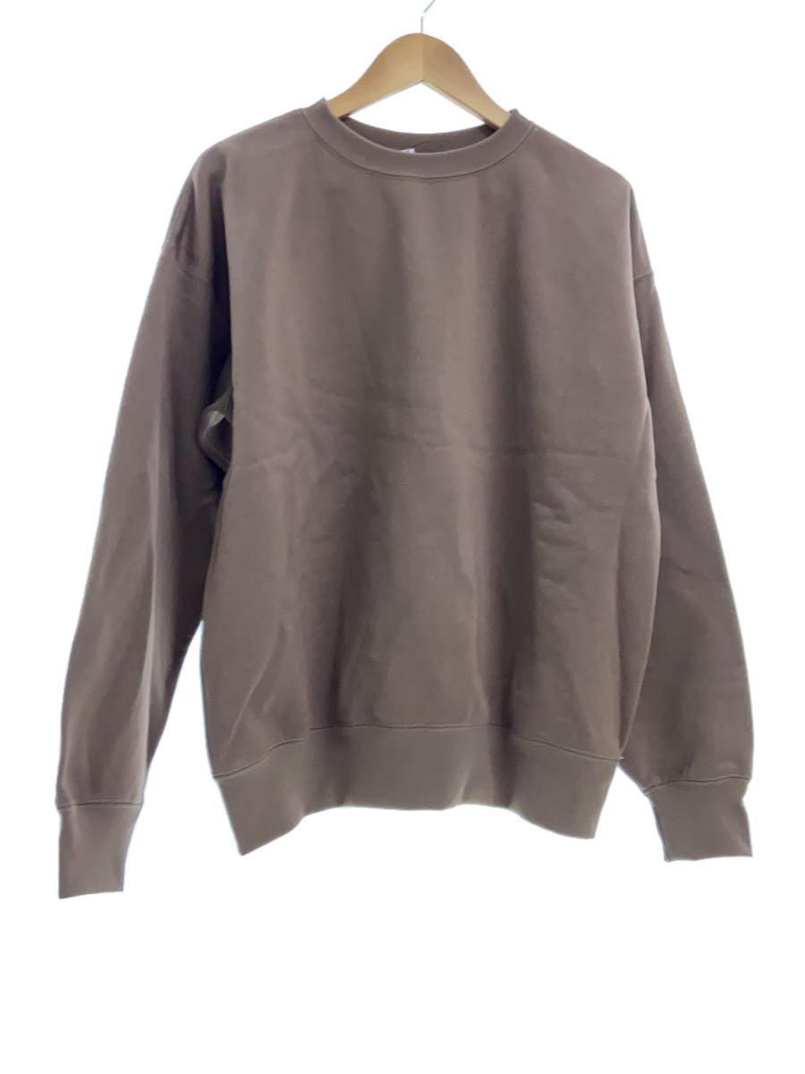 AURALEE◆BAGGY POLYESTER SWEAT P/O/スウェット/4/コットン/BRW/無地/A9AP03PU_画像1