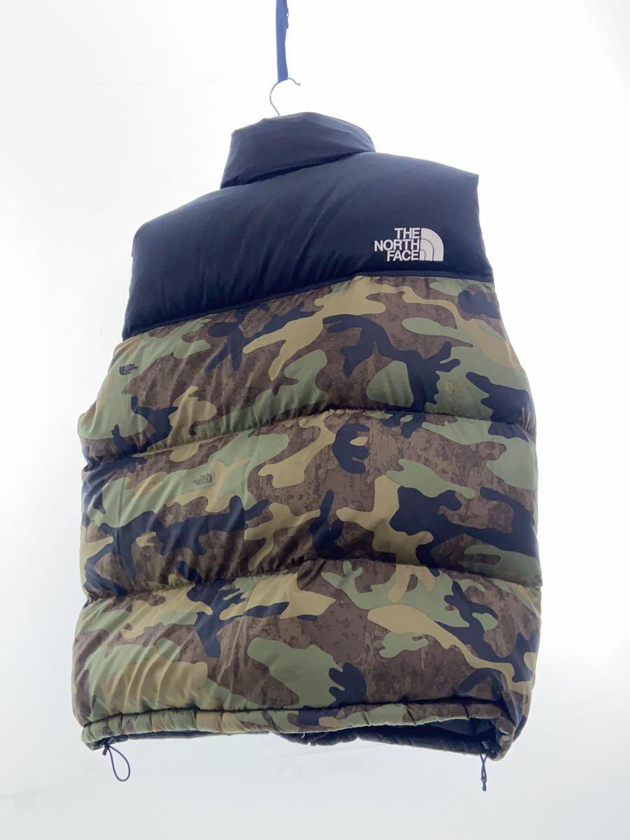 THE NORTH FACE◆ダウンベスト/XL/ナイロン/KHK/カモフラ/ND92233_画像2