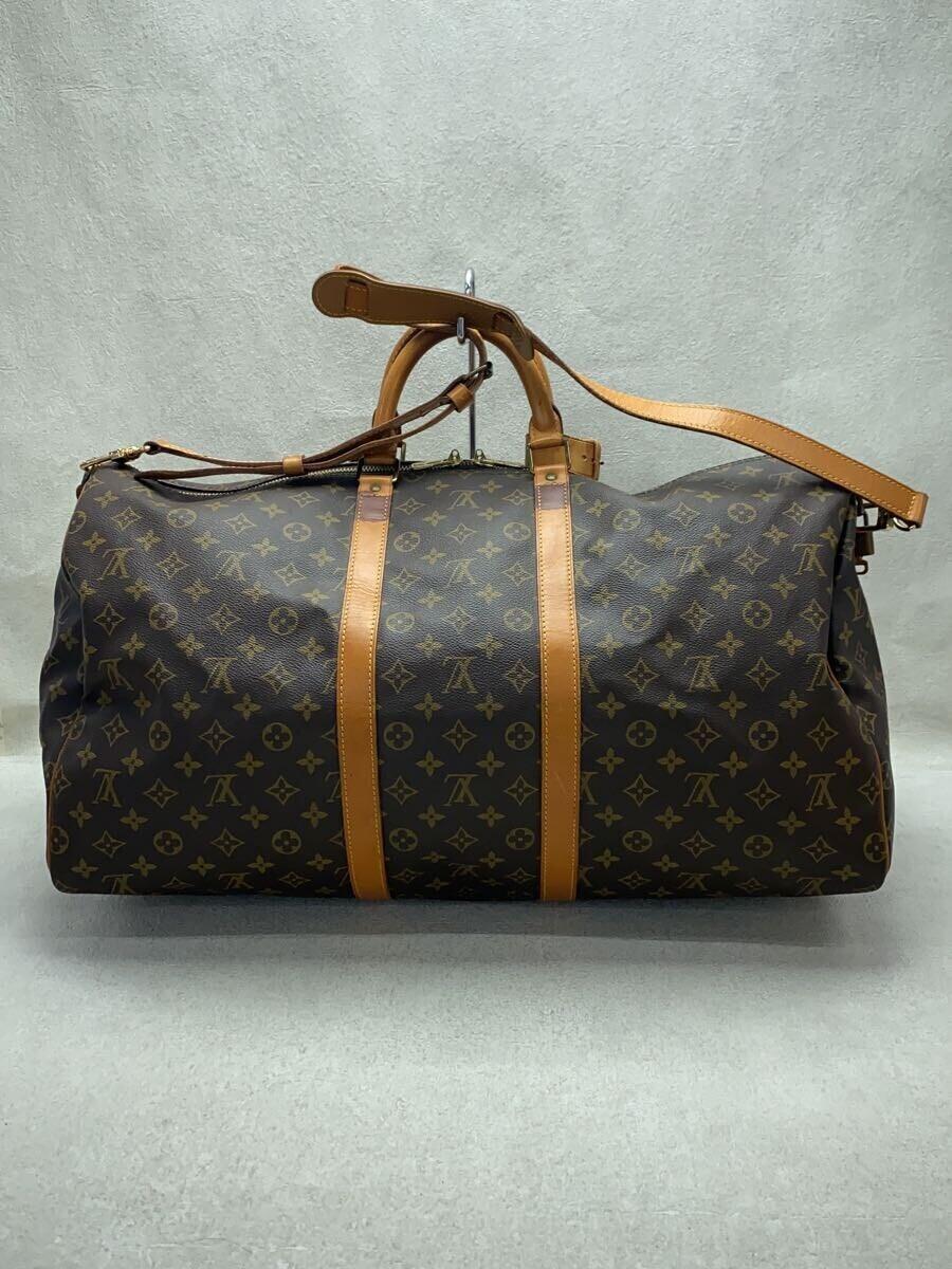 LOUIS VUITTON◆M41414/キーポル・バンドリエール55/ボストンバッグ/PVC/BRW/モノグラム/LV/ロゴ_画像3