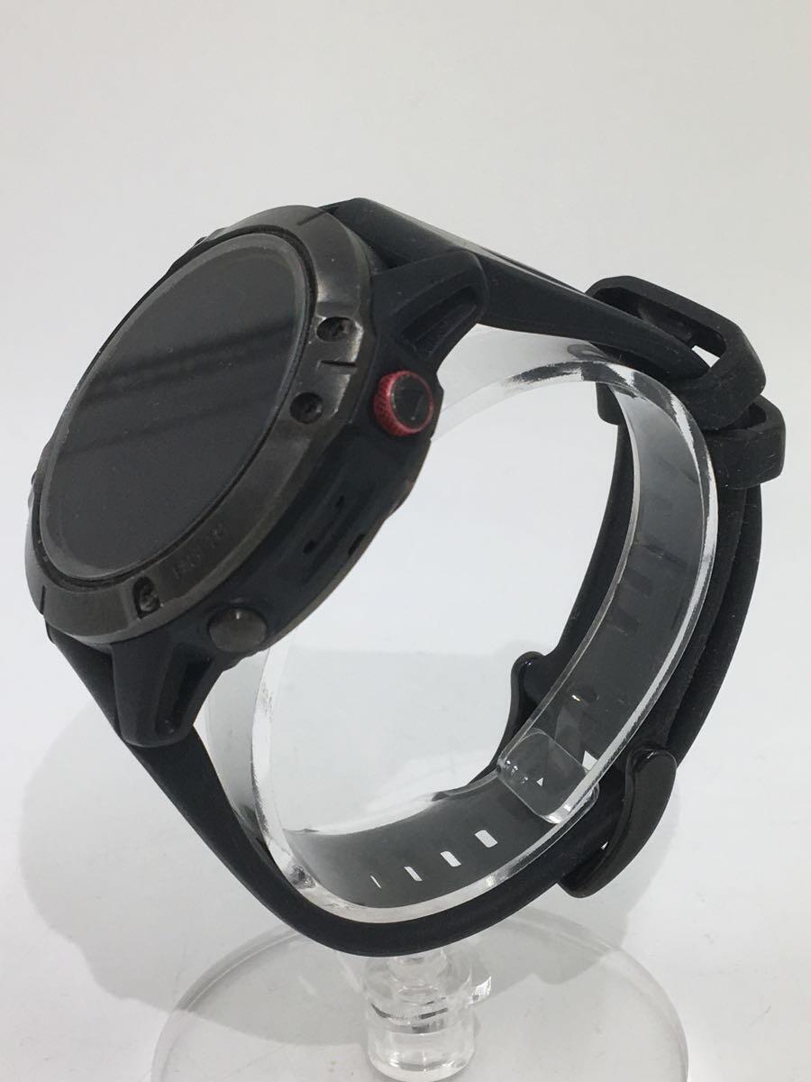 GARMIN◆スマートウォッチ/デジタル/ラバー/BLK/BLK/FENIX6_画像2