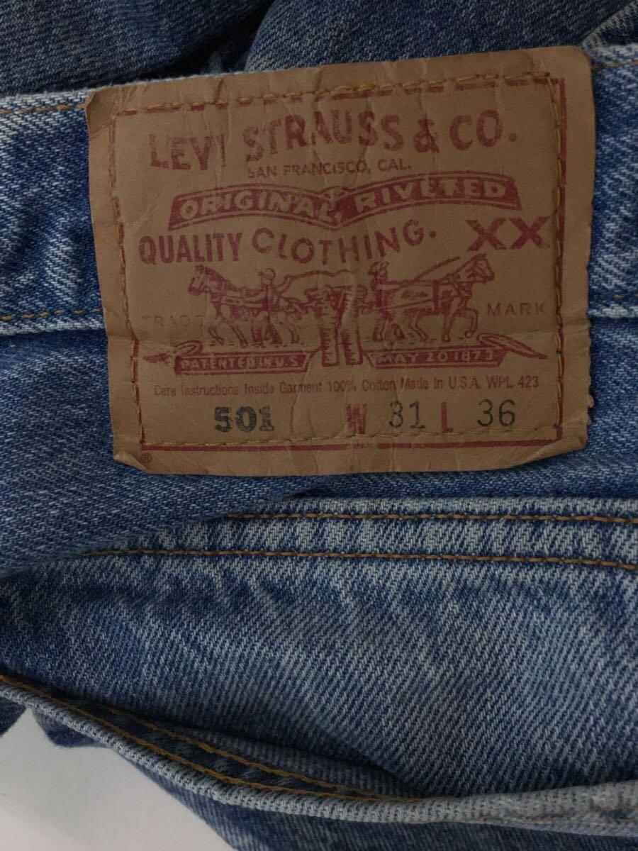 Levi’s◆90s/501/USA製/デニムパンツ/ボトム/31/IDG/裏524_画像4