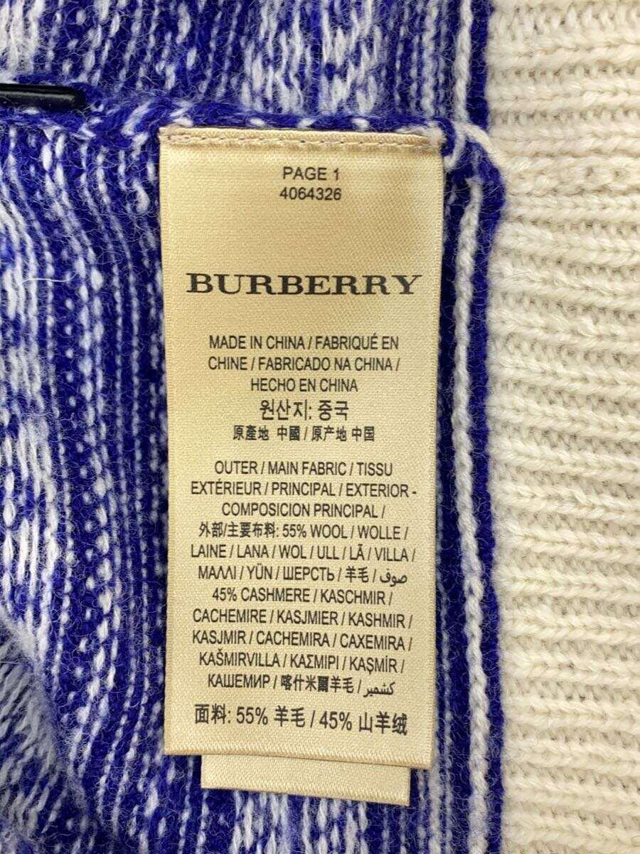 BURBERRY◆セーター(厚手)/XL/ウール/BLU/総柄/4064326_画像4