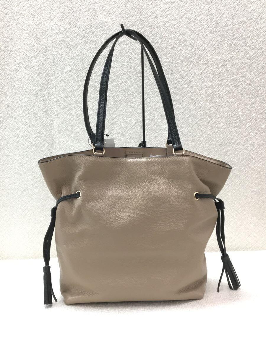 COACH◆トートバッグ/レザー/BEG/CA165_画像3