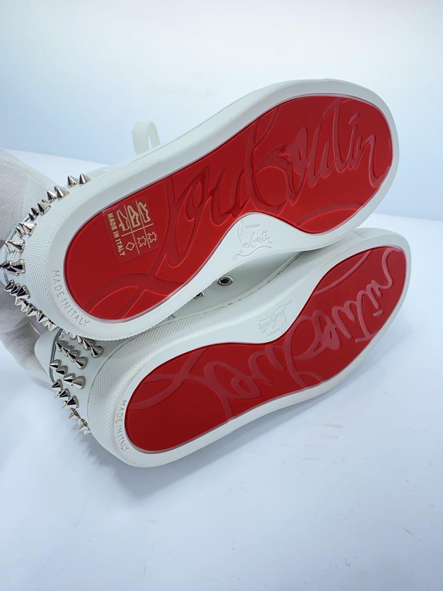 Christian Louboutin◆クリスチャンルブタン/ローカットスニーカー/36/WHT/レザー/1201525H924/スタッズ_画像4