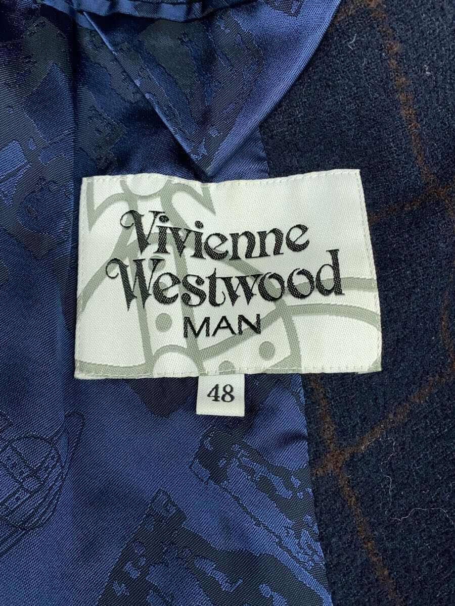 Vivienne Westwood MAN◆ヴィヴィアンウエストウッドマン/48/ウール/ネイビー/チェック/vw-mh-83823_画像3