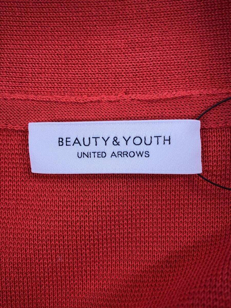 BEAUTY&YOUTH UNITED ARROWS◆カーディガン(薄手)/S/コットン/RED/1228-105-0605_画像3