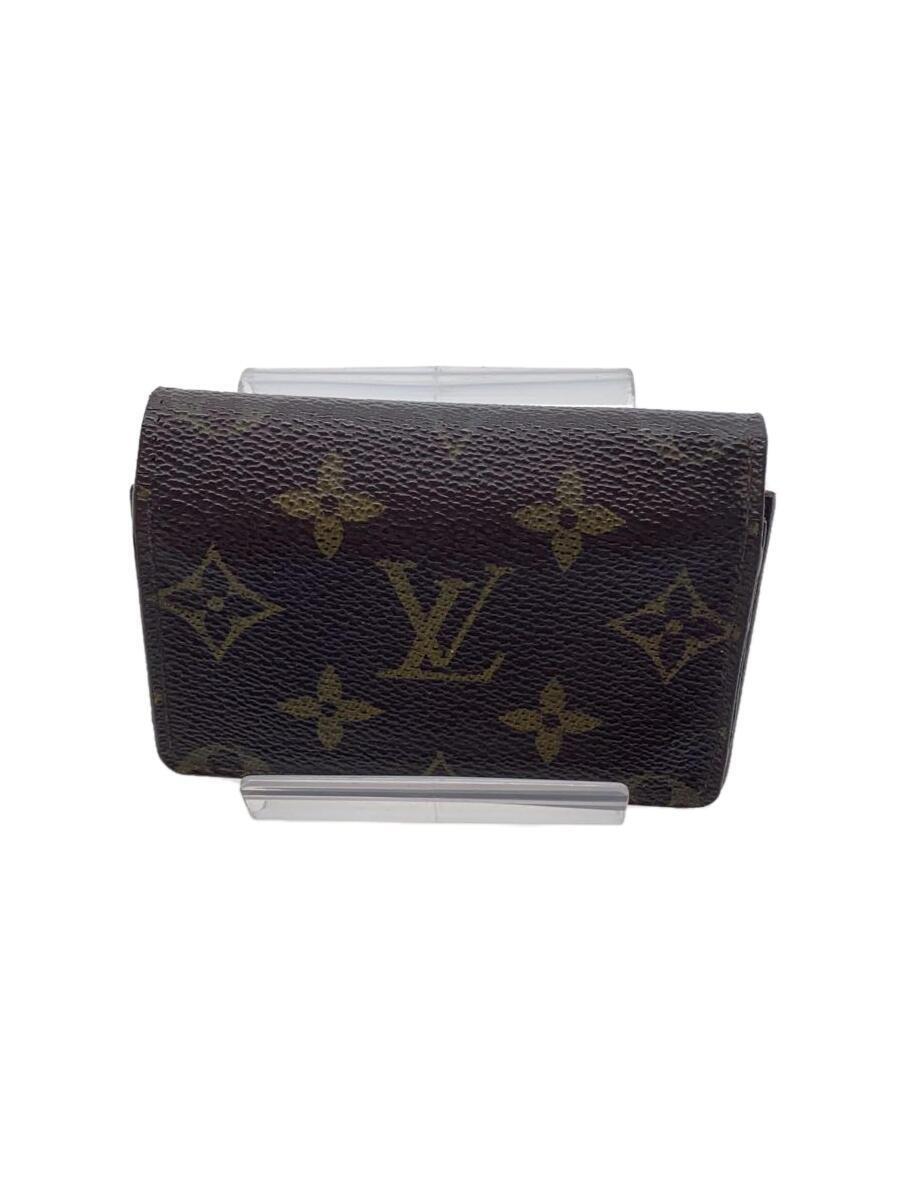 LOUIS VUITTON◆アンヴェロップ・カルトドゥヴィジット_モノグラム_BRW/PVC/BRW/メンズ_画像1